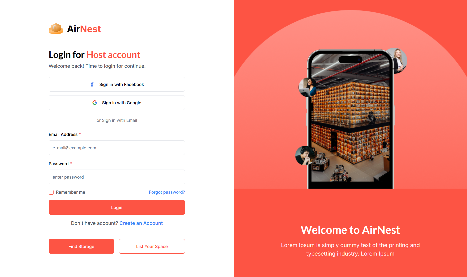 UI/UX Design example